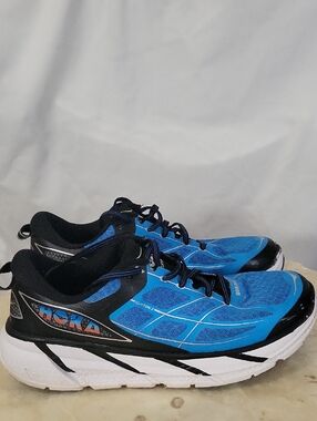 HOKA ONE ONE Clifton 2 running shoes in blue. 